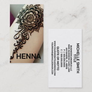 Henna Tattoos Business Card Visitenkarte