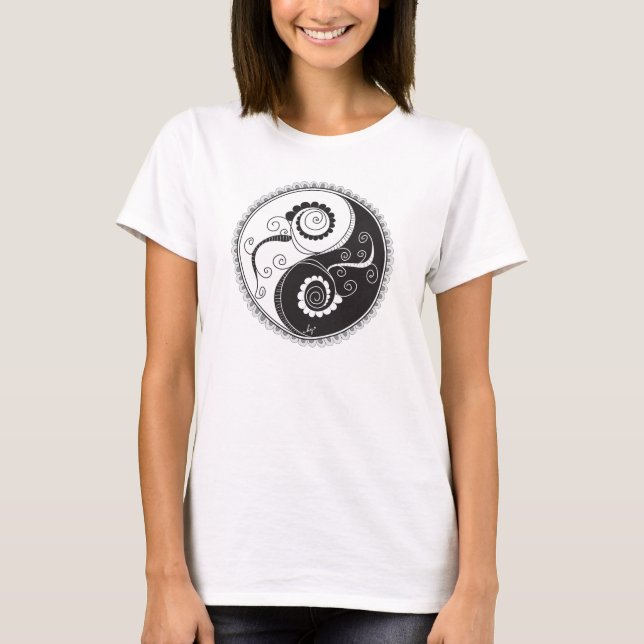 Henna Yin-Yang Burnout T - Shirt (Vorderseite)