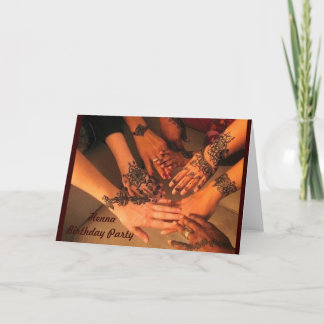 Hennastrauch-Ereigniskarte Einladung