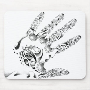Hennastrauch-Hand Mousepad