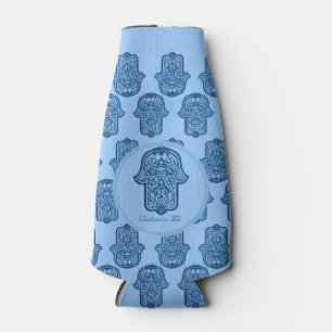Hennastrauch-Hand von Hamsa (blau) Flaschenkühler