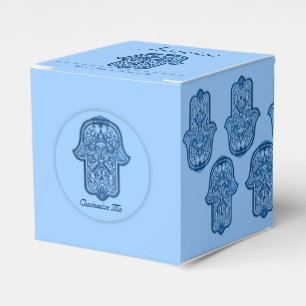 Hennastrauch-Hand von Hamsa (blau) Geschenkschachtel
