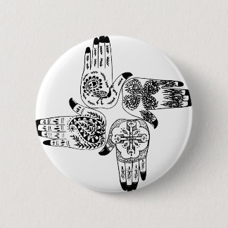 Hennastrauch Mehndi übergibt indische Entwürfe Button