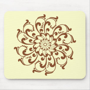 Hennastrauch-Strudel-Mandala Mousepad