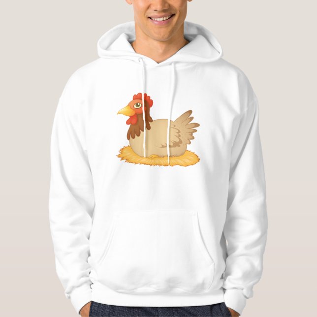 Henne Lay on Eggs Mens Hoodie (Vorderseite)