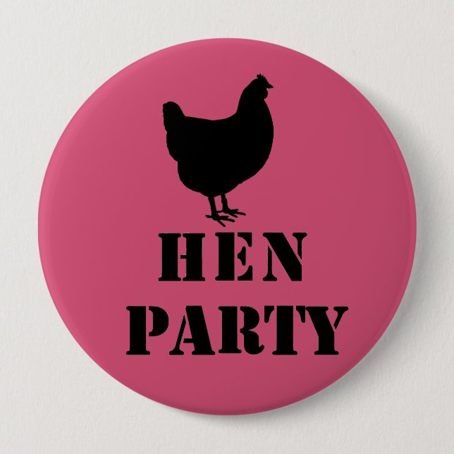 "Henne-Party" Abzeichen Button (Vorderseite)
