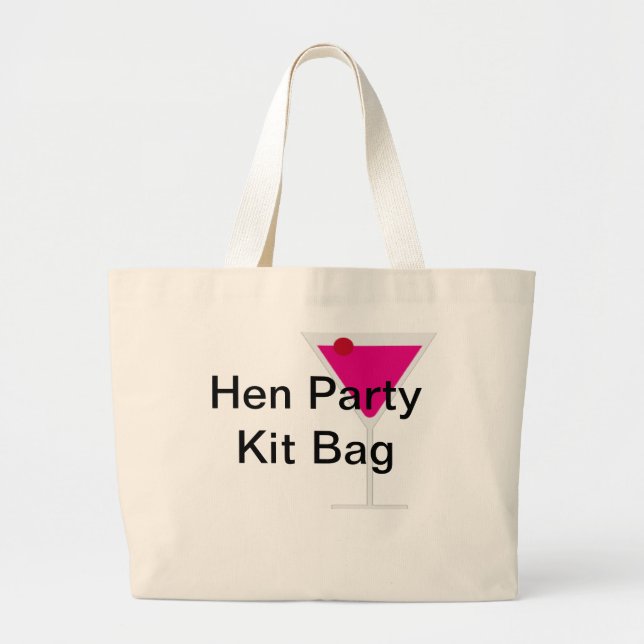 Henne-Party-Ausrüstungs-Tasche Jumbo Stoffbeutel (Vorne)