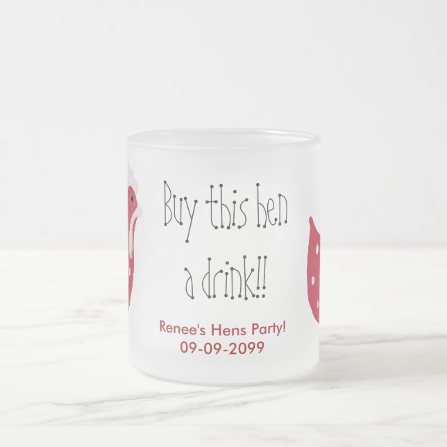 Henne-Party-lustiges niedliches Mattglastasse (Mittel)