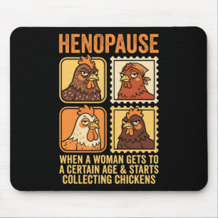 Hennenpause Huhn Sammelzitat Stempelrahmen Huhn Mousepad