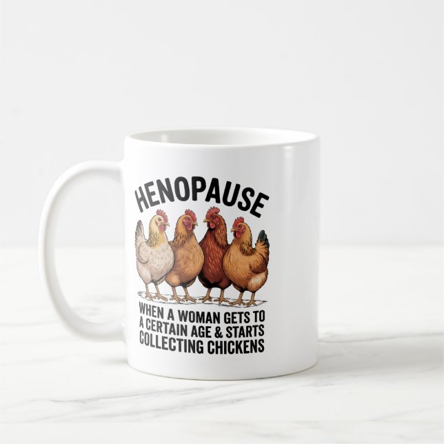 Hennenpause Lustige Hühner-Mutter Sammler-Meme _1  Kaffeetasse (Links)