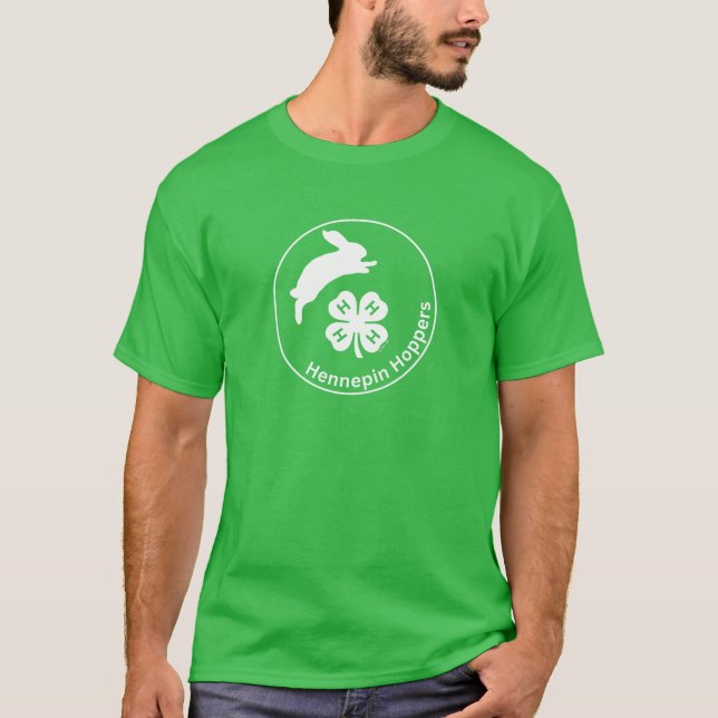 Hennepin Hoppers Unisex T-shirt blanc logo (Devant)