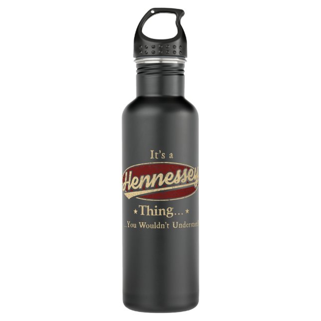 HENNESSEY Sache Name Wasser Flasche Edelstahlflasche (Vorderseite)