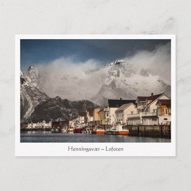Henningsvaer Lofoten Postkarte (Vorderseite)