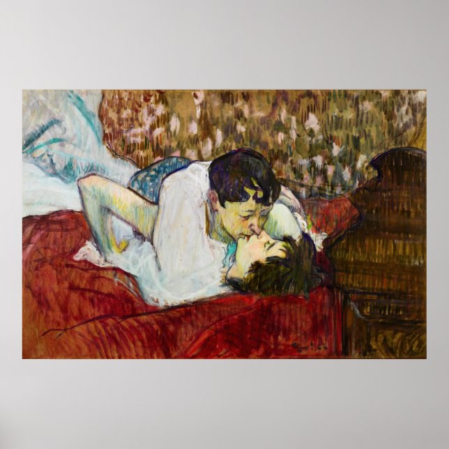 Henri de Toulouse-Lautrec: Der Kuss Poster (Vorne)