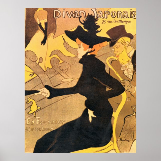 Henri de Toulouse-Lautrec -  Divan Japonais Poster (Vorne)