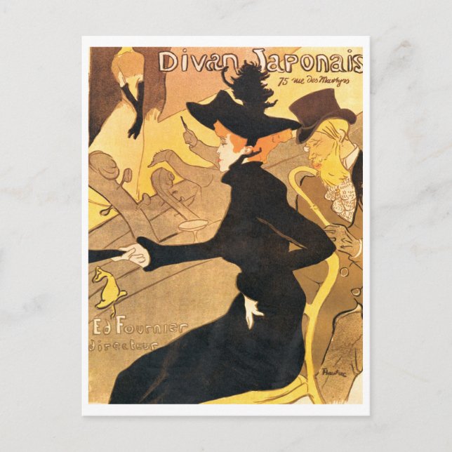 Henri de Toulouse-Lautrec - Divan Japonais Postkarte (Vorderseite)