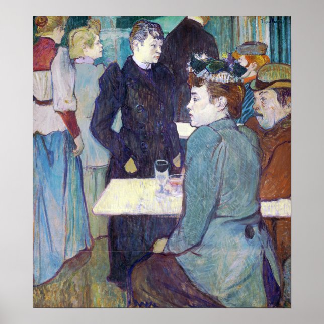 Henri de Toulouse-Lautrec Eine Ecke des Moulin Poster (Vorne)