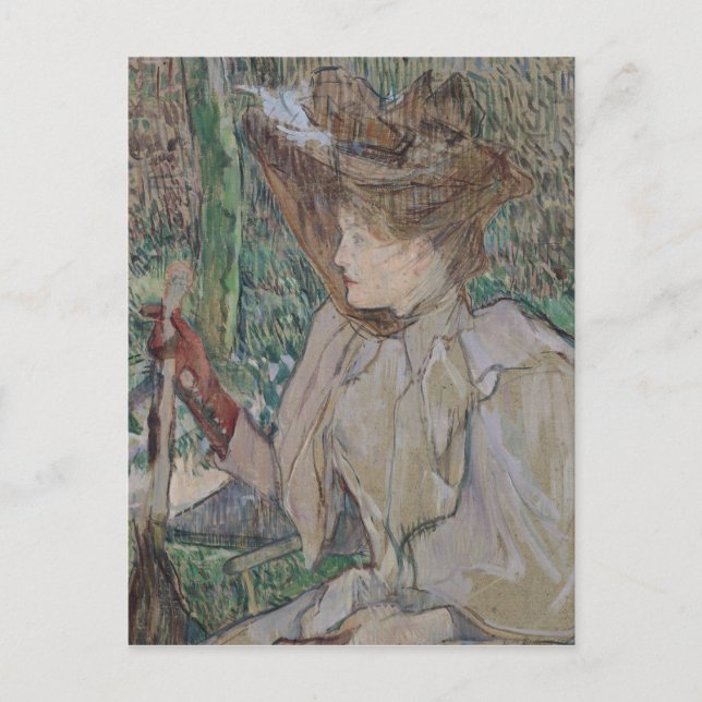 Henri de Toulouse-Lautrec | Frau mit Handschuhen,  Postkarte (Vorderseite)