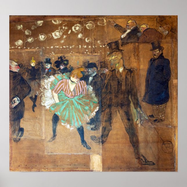 Henri de Toulouse-Lautrec - Tanz auf dem Rouge Poster (Vorne)