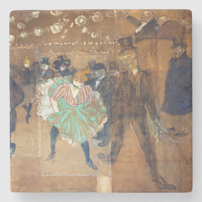 Henri de Toulouse-Lautrec - Tanz auf dem Rouge Steinuntersetzer (Vorderseite)