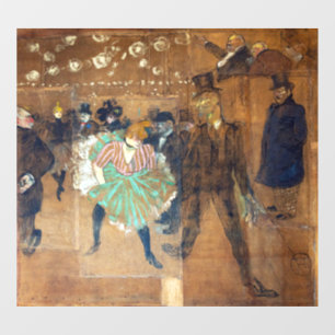 Henri de Toulouse-Lautrec - Tanz im Rouge Fensteraufkleber