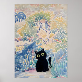 Henri-Edmond Cross Cat Print, Garten in Saint-Clai Poster