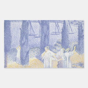 Henri-Edmond Cross - Die Promenade Rechteckiger Aufkleber