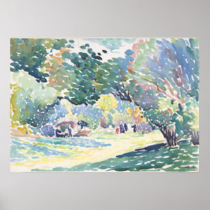 Henri-Edmond Cross: Landschaftswasserfarbe Poster