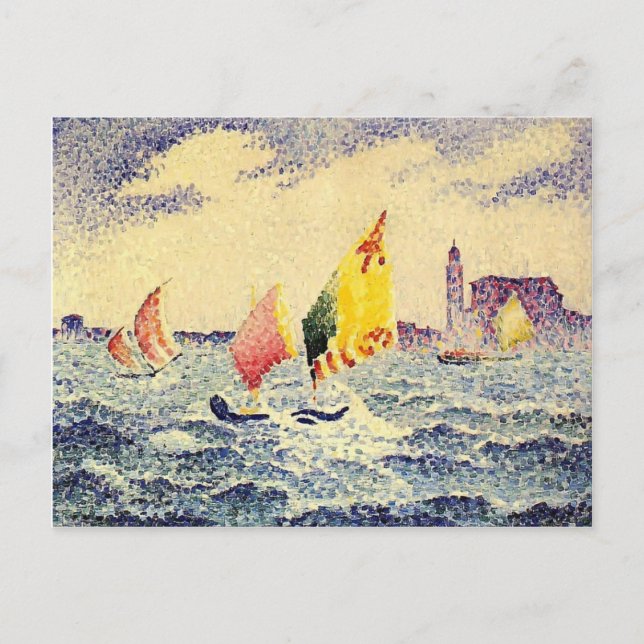 Henri-Edmond Cross- Sailboats in der Nähe von Chic Postkarte (Vorderseite)