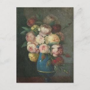 Henri Fantin-Latour Antike Pfingstrosen in einer V Postkarte
