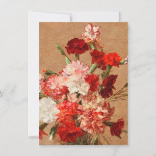 Henri Fantin Latour - Nelken ohne Vase Dankeskarte