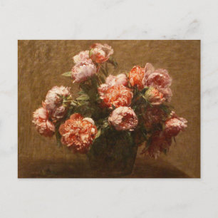 Henri Fantin-Latour Vase of Peonies Postcard Postkarte