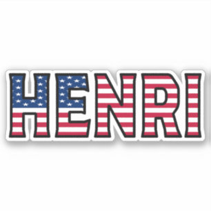 Henri Nom Prénom USA Autocollant Autocollants