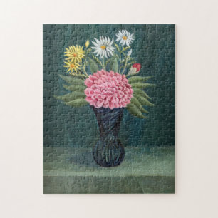 Henri Rousseau - Dahlie und Gänseblümchen in einer