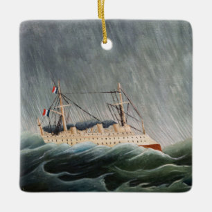 Henri Rousseau - Das Schiff im Sturm Keramikornament