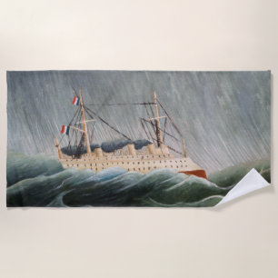 Henri Rousseau - Das Schiff im Sturm Strandtuch