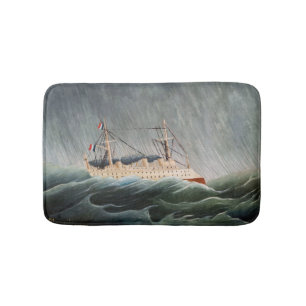 Henri Rousseau - Das Schiff im Tempest Badematte