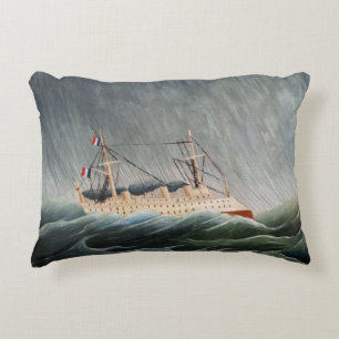 Henri Rousseau - Das Schiff im Tempest Dekokissen