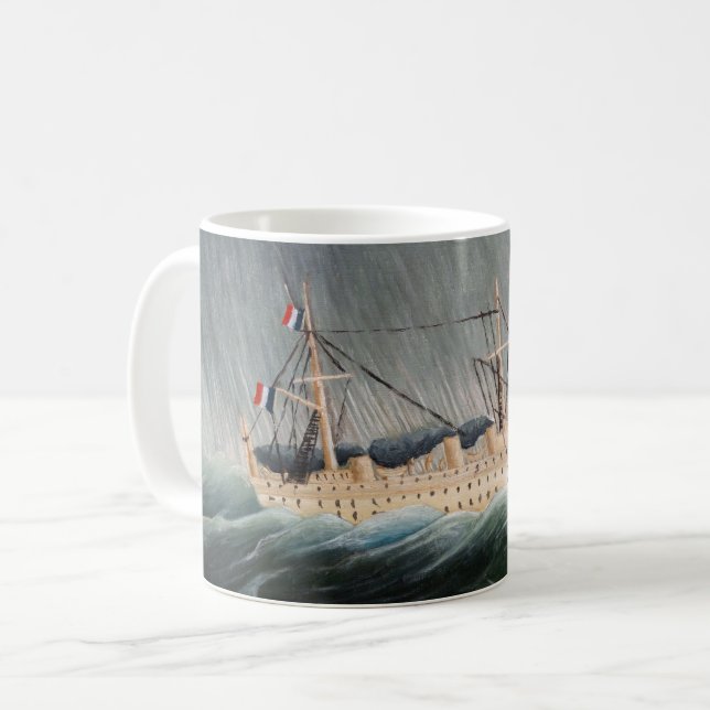 Henri Rousseau - Das Schiff im Tempest Kaffeetasse (Vorderseite Links)