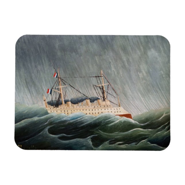Henri Rousseau - Das Schiff im Tempest Magnet (Horizontal)