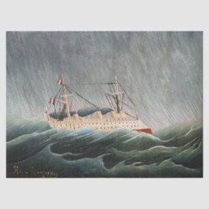 Henri Rousseau - Das Schiff im Tempest Seidenpapier