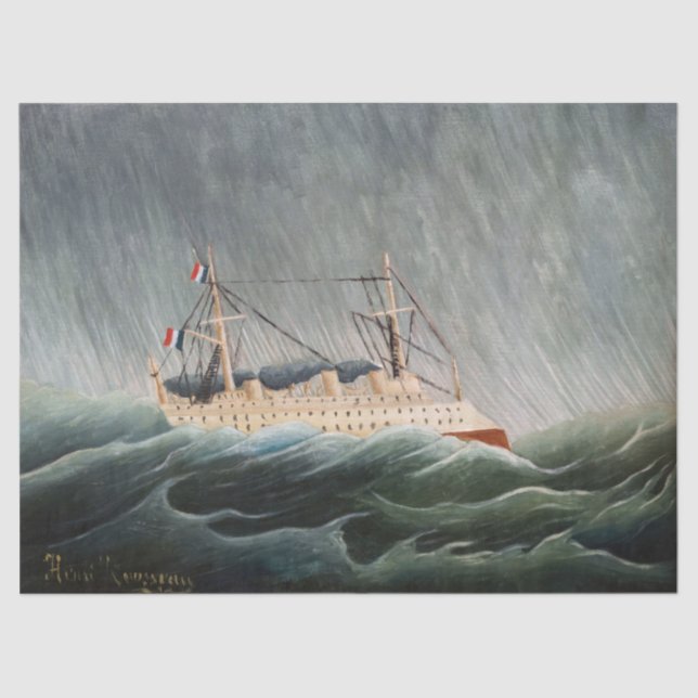 Henri Rousseau - Das Schiff im Tempest Seidenpapier (Vorderseite)