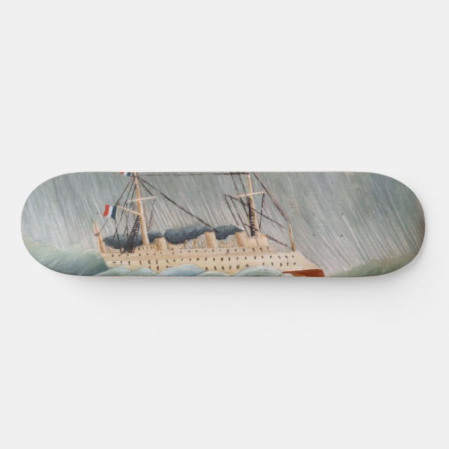 Henri Rousseau - Das Schiff im Tempest Skateboard (Horizontal)