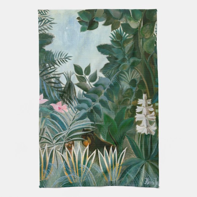 Henri Rousseau - Der Äquatorialdschungel Geschirrtuch (Vertikal)