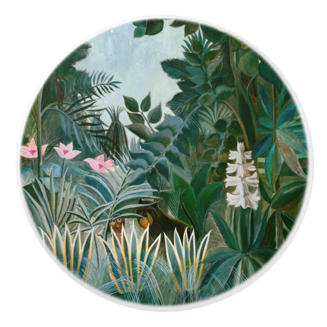Henri Rousseau - Der Äquatorialdschungel Keramikknauf (Vorderseite)