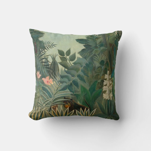 Henri Rousseau Der Äquatorialdschungel Kissen (Vorderseite)