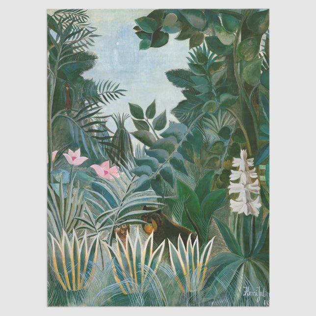 Henri Rousseau - Der Äquatorialdschungel Seidenpapier (Von Creator hochgeladen)