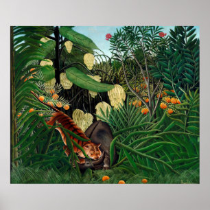 Henri Rousseau Der äquatoriale Dschungel Botanisc Poster
