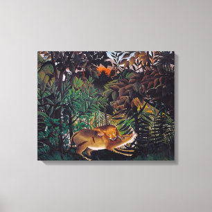 Henri Rousseau - Der hungrige Löwe Leinwanddruck