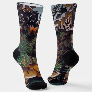 Henri Rousseau - Der hungrige Löwe Socken